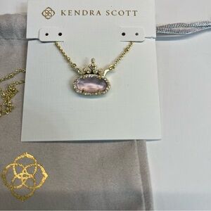 Disney Kendra Scott Elisa Necklace Rapunzel Princess Tangled Purple Gold Crown💜